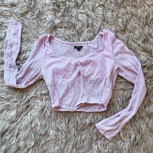 Wild Fable Light Pink Ribbed Crop Top